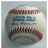 Ivan Pudge Rodriguez Autographed Baseball Rawlings OALB Brown Ball