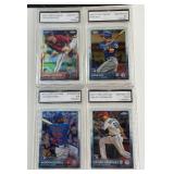 (4) Gem Mint 10 Baseball Slabs - 2015 Topps Chrome RCs - Addison Russell, Archie Bradley, Ryan Rua, Guilder Rodriguez