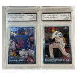 (4) Gem Mint 10 Baseball Slabs - 2015 Topps Chrome RCs - Addison Russell, Archie Bradley, Ryan Rua, Guilder Rodriguez