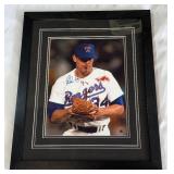 Nolan Ryan Autogaphed Iconic Bloody Fight Photo - Framed and Matted w/ COA - Baseball