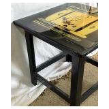 Neal Broten Autographed Photo Plus Stick Epoxied Mancave End Table! - Team USA Hockey Minnesota North Stars