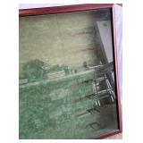 Baseball Bat Display Case - Holds 7 Bats - w/ lock but no key