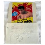 Muhammad Ali Autographed Letter and Card Box From 1992 - Boxing