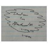 Muhammad Ali Autographed Letter and Card Box From 1992 - Boxing