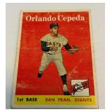 Orlando Cepeda RC 1958 Topps Baseball #343 Rookie Vintage HOF Baseball Card
