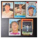 Boog Powell & Johnny Podres 5-Card Vintage Baseball Card Lot