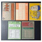 Boog Powell & Johnny Podres 5-Card Vintage Baseball Card Lot