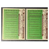 Walter Johnson & Pie Traynor 1976 Topps 2-Card Vintage Baseball Card Lot