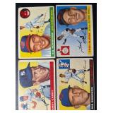 4-Card 1955 Topps Vintage Baseball Card Lot