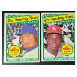 1969 Topps 2-Card Vintage "The Sporting News" Baseball Card Lot