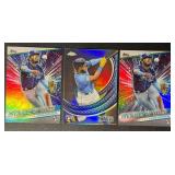 Junior Caminero 3-Card Rookie Baseball Card Lot