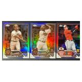 3-Card Refractor/Sepia Star Baseball Card Lot
