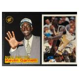 Kevin Garnett 2-Card Minnesota Timberwolves Rookie Basketball Card Lot