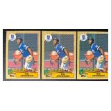 Bo Jackson 1987 Topps 3-Card Rookie Baseball Card Lot