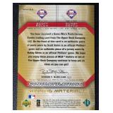 Bobby Abreu & Scott Rolen 2002 Upper Deck SP Winning Materials Game-Used Relic Baseball Card No. WM-RA