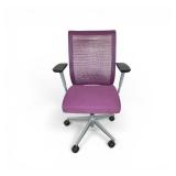 Steelcase Think V2 office chair in Purple with a chrome frame $1100 retail