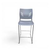 Two Agenda Plus Bar Height Guest Chairs Gray