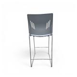 Two Agenda Plus Bar Height Guest Chairs Gray