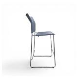 Two Agenda Plus Bar Height Guest Chairs Gray