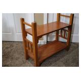 Wooden Side Table with Shelf