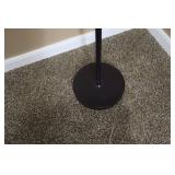 Cantilever Drop Pendant Floor Lamp with Linen Drum Shade