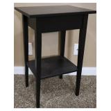 Ikea Hemnes Black Nightstand with Drawer