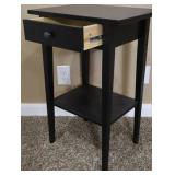 Ikea Hemnes Black Nightstand with Drawer