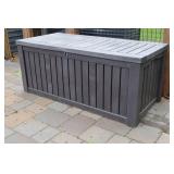 Black Resin Deck Box with Lockable Lid