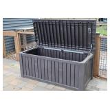Black Resin Deck Box with Lockable Lid