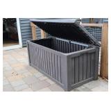 Black Resin Deck Box with Lockable Lid