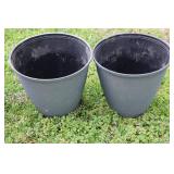 Assorted Plastic Flower Pots (Lot of 8)