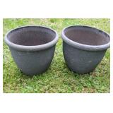 Assorted Plastic Flower Pots (Lot of 8)