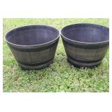 Assorted Plastic Flower Pots (Lot of 8)