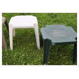 Stackable Resin Outdoor Side Tables (Lot of 4)