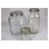 Ball Glass Mason Jar Set (Lot of 3)