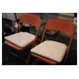 Folding Chairs With Cushions (Lot of 2)