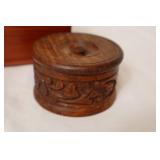 Lane Wooden Box & Carved Trinket Box Mixed Lot