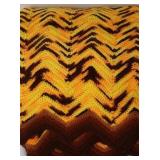 Handmade Crocheted Chevron Blanket
