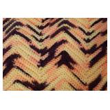 Handmade Crocheted Chevron Blanket