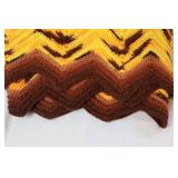 Handmade Crocheted Chevron Blanket