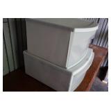 Plastic Storage Bins (Lot of 2)