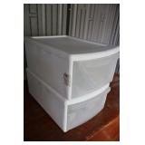 Plastic Storage Bins (Lot of 2)