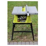 Ryobi 10" 15A Table Saw with Rip Fence & Accessories