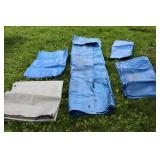 Tarps With Storage Box (Lot of 6)