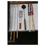 Coleman 14x14 3 Room Dome Tent & BBQ Campfire Tools Mixed Lot
