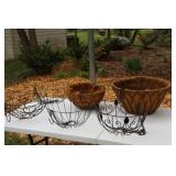 Metal Hanging Baskets (Lot of 6)