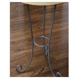 Round Mosaic Rooster Accent Table