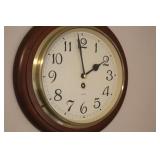 Round Wood Quartz Wall Clock