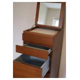6-Drawer Wood Dresser with Lift Top and Mirror
