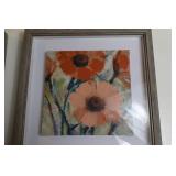 Framed Floral Wall Art Set (Lot of 2)